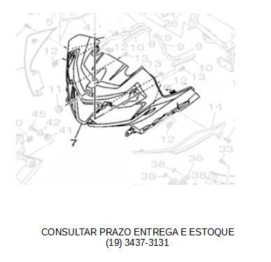 CARENAGEM DIANTEIRA FRONTAL PARA YZF R15 2024 ORIGINAL YAMAHA (CONSULTAR PRAZO DE ENTREGA E ESTOQUE)
