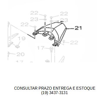 RABETA CENTRAL PARA YZF R15 ORIGINAL YAMAHA (CONSULTAR PRAZO DE ENTREGA E ESTOQUE)