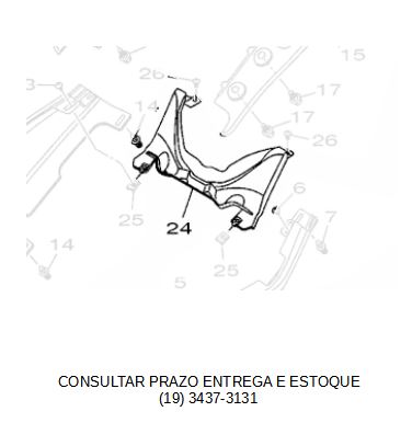 CARENAGEM CENTRAL DO ASSENTO PARA YZF R15 ORIGINAL YAMAHA (CONSULTAR PRAZO DE ENTREGA E ESTOQUE)