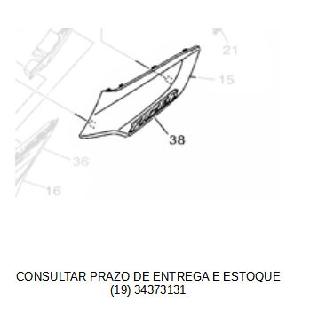 ADESIVO DA TOMADA DE AR ESQUERDA FZ 25 2022 ATE 2024 ORIGINAL YAMAHA (CONSULTAR PRAZO DE ENTREGA E ESTOQUE)