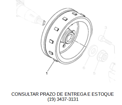 ROTOR DO MAGNETO PARA YZF R15 2024 ORIGINAL YAMAHA (CONSULTAR PRAZO DE ENTREGA E ESTOQUE)