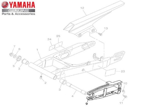 GUIA DA CORRENTE DE TRANSMISSÃO PARA CROSSER 150 2015 A 2021 ORIGINAL YAMAHA