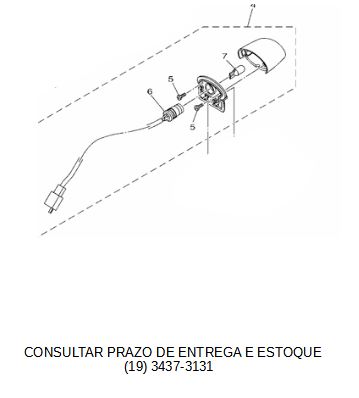 LUZ DA LICENÇA COMPLETA PARA YZF R15 ORIGINAL YAMAHA (CONSULTAR PRAZO DE ENTREGA E ESTOQUE)