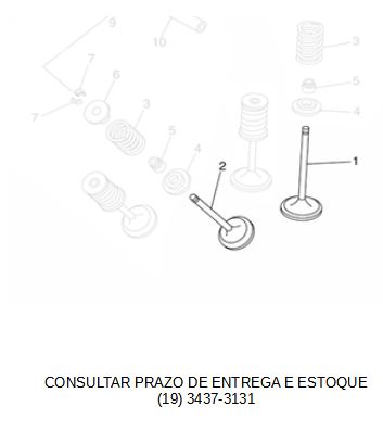 VALVULA ADMISSAO / VALVULA ESCAPE PARA XT 660R  2005 ATE 2018 ORIGINAL YAMAHA (CONSULTAR PRAZO DE ENTREGA E ESTOQUE)