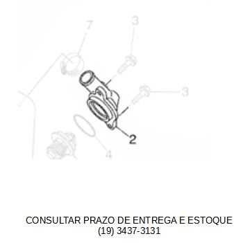 TAMPA DO TERMOSTATO XT 660R 2005 ATE 2018 ORIGINAL YAMAHA (CONSULTAR PRAZO DE ENTREGA E ESTOQUE)