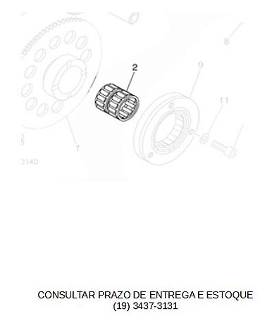 ROLAMENTO DE AGULHAS PARA XT 660R 2005 ATE 2018 ORIGINAL YAMAHA (CONSULTAR PRAZO DE ENTREGA E ESTOQUE)