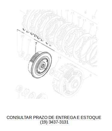 CUBO DA EMBREAGEM PARA XT660R 2005 ATE 2018 ORIGINAL YAMAHA (CONSULTAR PRAZO DE ENTREGA E ESTOQUE)