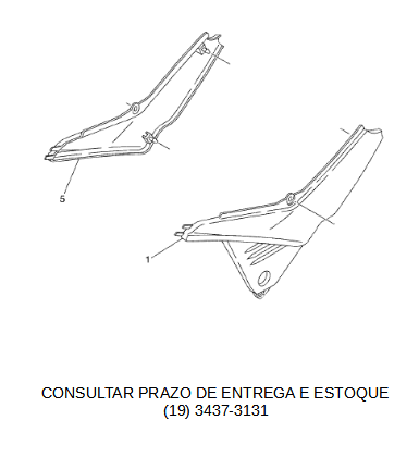 TAMPA LATERAL DIREITA E ESQUERDA PARA XT660R 2005 ATE 2018 ORIGINAL YAMAHA (CONSULTAR PRAZO DE ENTREGA E ESTOQUE)