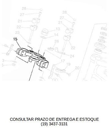 MESA DO GUIDAO PARA XT 660R 2005 ATE 2018- ORIGINAL YAMAHA (CONSULTAR PRAZO DE ENTREGA E ESTOQUE)