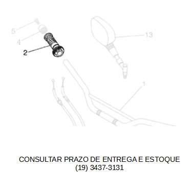 MANOPLA DIREITA CONJUNTO PARA XT 660R 2005 ATE 2012  ORIGINAL YAMAHA (CONSULTAR ESTOQUE)