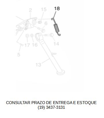 MOLA DO CAVALETE LATERAL DA XT 660R 2005 ATE 2018 ORIGINAL YAMAHA (CONSULTAR PRAZO DE ENTREGA E ESTOQUE)