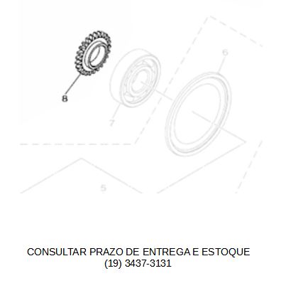 ENGRENAGEM DE TRACAO DA BOMBA FLUO 125 2023 ATE 2025 ORIGINAL YAMAHA (CONSULTAR PRAZO DE ENTREGA E ESTOQUE)