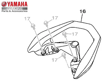 APOIO DO PASSAGEIRO PARA NMAX 160 2017 ATE 2023 ORIGINAL YAMAHA (CONSULTAR PRAZO DE ENTREGA E ESTOQUE)