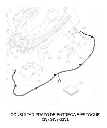 CABO DA TRAVA DO BANCO NMAX 160 2023 ORIGINAL YAMAHA (CONSULTAR PRAZO DE ENTREGA E ESTOQUE)