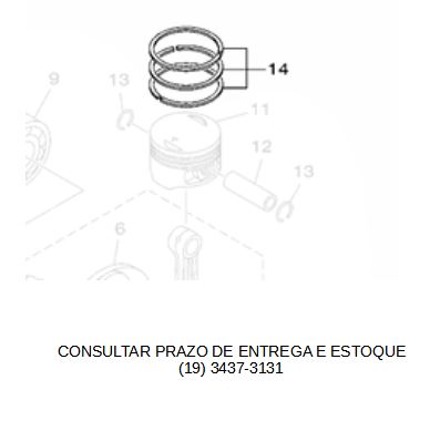 JOGO DE ANEIS PARA FZ 15 2023 E 2024 ORIGINAL YAMAHA (CONSULTAR PRAZO DE ENTREGA E ESTOQUE)