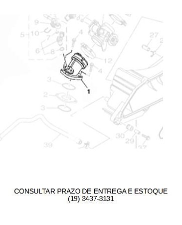COLETOR ADMISSAO PARA XMAX 2021 ATE 2023 ORIGINAL YAMAHA (CONSULTAR PRAZO DE ENTREGA E ESTOQUE)