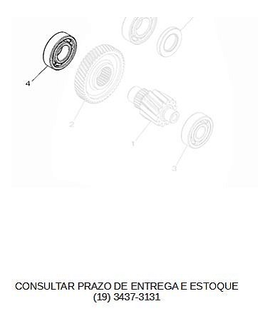 ROLAMENTO DE ESFERA EIXO PRINCIPAL XMAX 2021 ATE 2023 ORIGINAL YAMAHA (CONSULTAR PRAZO DE ENTREGA E ESTOQUE)