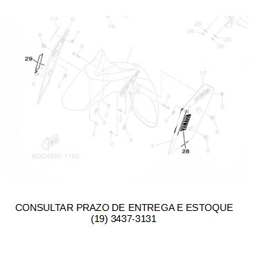 EMBLEMA DO PARALAMA DIANTEIRO PARA X MAX 2023 ORIGINAL YAMAHA (CONSULTAR PRAZO DE ENTREGA E ESTOQUE)