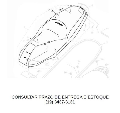 CAPA DO BANCO (SELIM) PARA XMAX 2021 ATE 2023 ORIGINAL YAMAHA (CONSULTAR PRAZO DE ENTREGA E ESTOQUE)