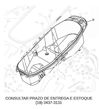 CAIXA DO SELIM OU BAU INTERNO PARA XMAX 2021 ATE 2023 ORIGINAL YAMAHA (CONSULTAR PRAZO DE ENTREGA E ESTOQUE)
