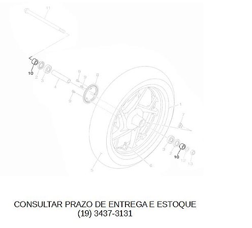 ESPACADOR DA RODA DIANTEIRA (PEQUENO) PARA XMAX 2021 ATE 2023 ORIGINAL YAMAHA (CONSULTAR PRAZO DE ENTREGA E ESTOQUE)