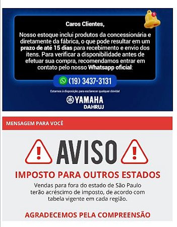 PASTILHA DE FREIO TRASEIRA COMPLETA YAMAHA XMAX 2021 ATE 2023 ORIGINAL (CONSULTAR PRAZO DE ENTREGA E ESTOQUE)