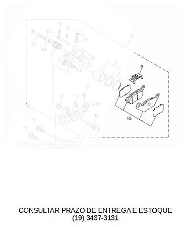 PASTILHA DE FREIO TRASEIRA COMPLETA YAMAHA XMAX 2021 ATE 2023 ORIGINAL