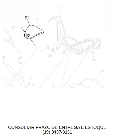TAMPA SUPERIOR DO GUIDAO PARA XMAX 2021 ATE 2023 ORIGINAL YAMAHA (CONSULTAR PRAZO DE ENTREGA E ESTOQUE)