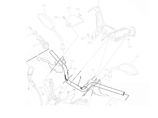 GUIDAO DA XMAX 2021 ATE 2023 ORIGINAL YAMAHA (CONSULTAR PRAZO DE ENTREGA E ESTOQUE)