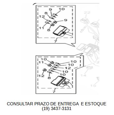 CHICOTE DE FIOS CONJUNTO PARA NMAX 160 2021 E 2022 ORIGINAL YAMAHA (CONSULTAR PRAZO DE ENTREGA E ESTOQUE)