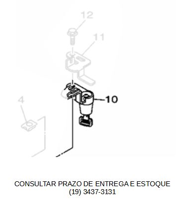 TRAVA DO BANCO PARA FLUO 125 2023 ATE 2025 ORIGINAL YAMAHA (CONSULTAR PRAZO DE ENTREGA E ESTOQUE)