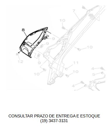 PAINEL 2 DA TAMPA LATERAL PARA FZ 15 2023 E 2024 ORIGINAL YAMAHA (CONSULTAR PRAZO DE ENTREGA E ESTOQUE)