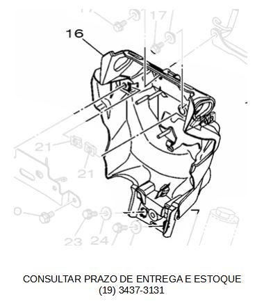 ARANHA OU SUPORTE DO FAROL PARA FZ 15 2023 E 2024 ORIGINAL YAMAHA (CONSULTAR PRAZO DE ENTREGA E ESTOQUE)