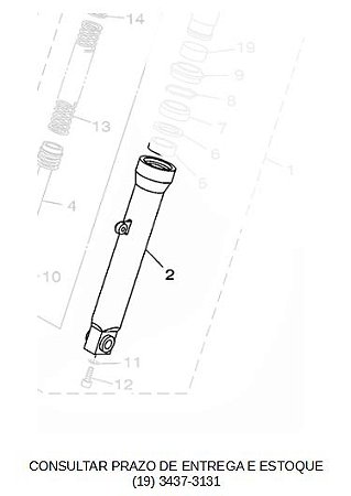 CANELA OU TUBO EXTERNO ESQUERDO PARA FZ 15 2023 E 2024 ORIGINAL YAMAHA (CONSULTAR PRAZO DE ENTREGA E ESTOQUE)
