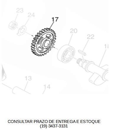 ENGRENAGEM DO CONTRAPESO XT660R 2005 ATE 2018 ORIGINAL YAMAHA (CONSULTAR PRAZO DE ENTREGA E ESTOQUE)