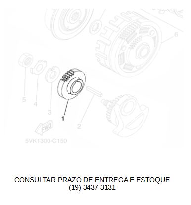 ENGRENAGEM MOTORA PRIMARIA  PARA XT 660R 2005 ATE 2018 ORIGINAL YAMAHA (CONSULTAR PRAZO DE ENTREGA E ESTOQUE)