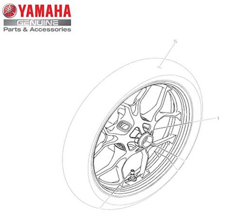 ARO DE RODA DIANTEIRA PARA MT-03 E YZF R-3 ORIGINAL YAMAHA