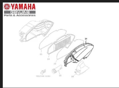 TAMPA DA CAIXA DO FILTRO DE AR PARA NMAX 160  2022 ORIGINAL YAMAHA (CONSULTAR PRAZO DE ENTREGA E ESTOQUE)