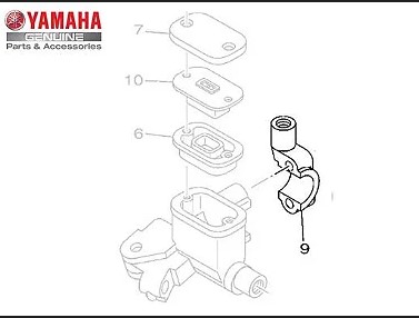 SUPORTE DO CILINDRO MESTRE DIANTEIRO PARA CRYPTON 115 2010 A 2016 ORIGINAL YAMAHA (CONSULTAR PRAZO DE ENTREGA E ESTOQUE)
