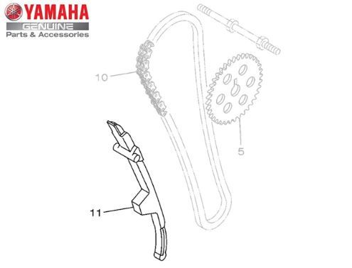 GUIA DA CORRENTE DE COMANDO PARA FAZER 250 TÉNÉRÉ 250 LANDER 250 ORIGINAL YAMAHA