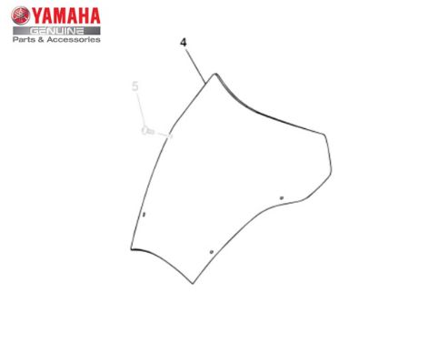 BOLHA PARABRISA PARA XT660R 2005 a 2018 ORIGINAL YAMAHA (CONSULTAR PRAZO DE ENTREGA E ESTOQUE)