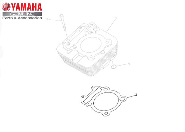 GAXETA ( JUNTA ) DE CILINDRO LINHA 250CC LANDER TENERE FAZER ORIGINAL YAMAHA