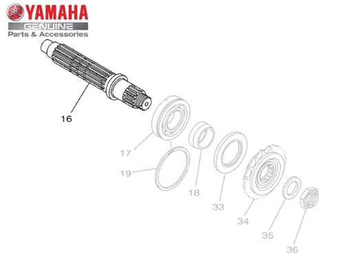 EIXO SECUNDARIO DO PINHÃO PARA MT 09 E MT 09 TRACER ORIGINAL YAMAHA