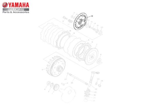 PLACA DE PRESSÃO 1 OU PLATÔ DA EMBREAGEM PARA TTR-230 ORIGINAL YAMAHA