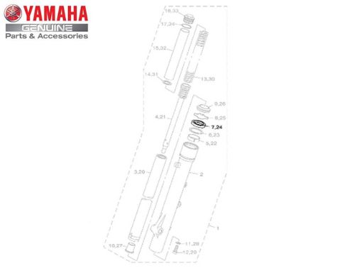 RETENTOR DE ÓLEO DO GARFO PARA TÉNÉRÉ 250 2016 E 2017 E LANDER 250 2016 E 2017 ORIGINAL YAMAHA