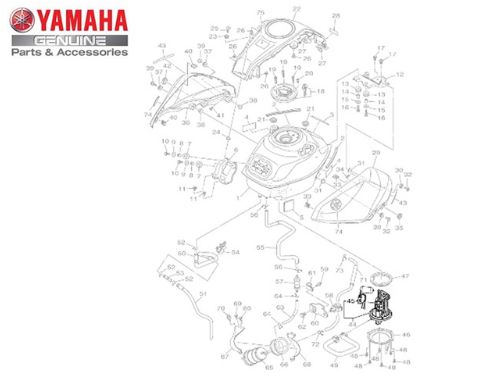 UNIDADE SENSOR DE COMBUSTÍVEL CONJUNTO PARA YZF R3 e MT-03 ORIGINAL YAMAHA