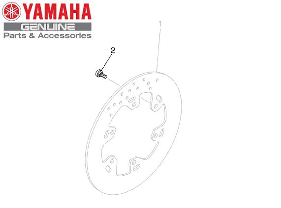 PARAFUSO DISCO DE FREIO TRASEIRO TÉNÉRÉ XT660Z e XT660R ORIGINAL YAMAHA