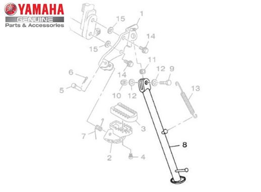 CAVALETE LATERAL PARA XTZ 150 CROSSER ORIGINAL YAMAHA