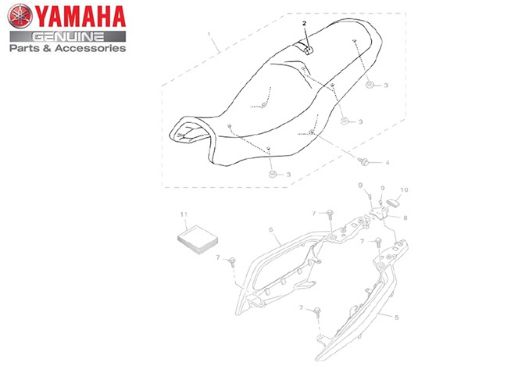 CAPA DO SELIM PARA XTZ 150 CROSSER ORIGINAL YAMAHA