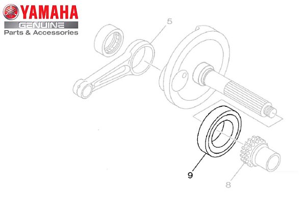 ROLAMENTO DO VIRABREQUIM LADO ESQUERDO PARA AT115 NEO ORIGINAL YAMAHA